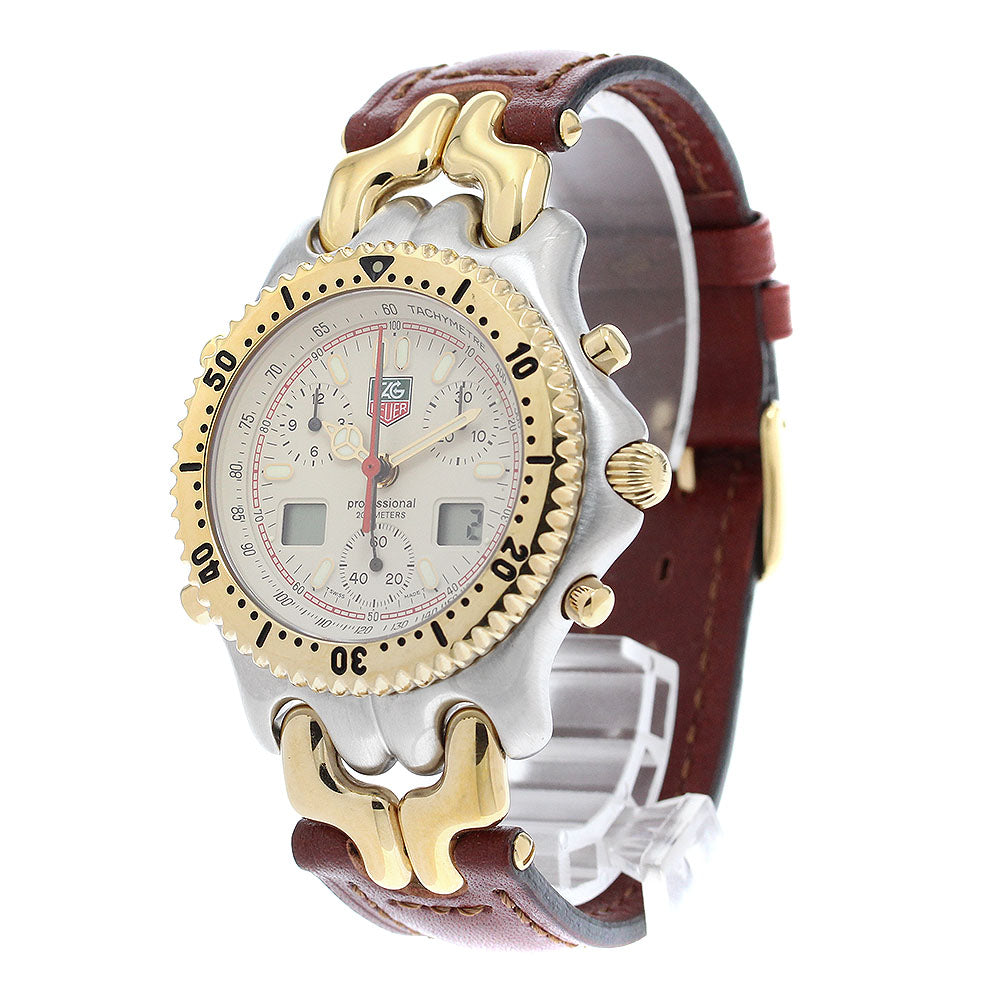 TAG HEUER S/el CG1123-0 Chronograph beige Dial Quartz Men's Watch_912540