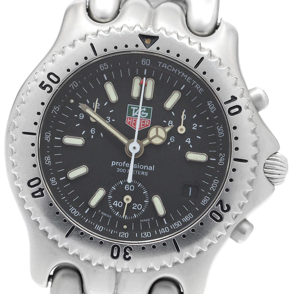 TAG HEUER S/el S39.306 Chronograph Date black Dial Quartz Men's Watch_912542