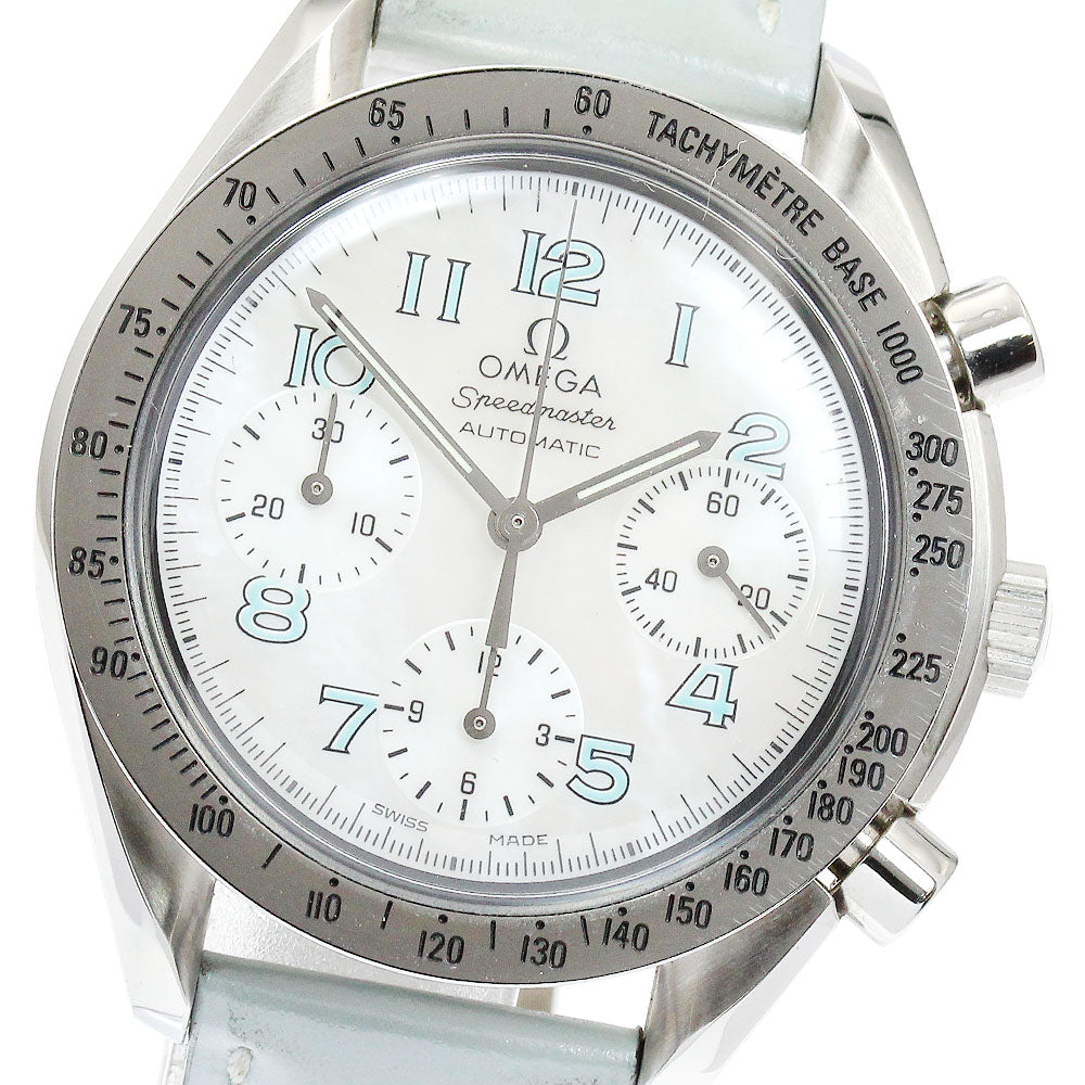 OMEGA Speedmaster 3802.71.53 Chronograph shell dial White shell Dial Automatic Ladies Watch_912545
