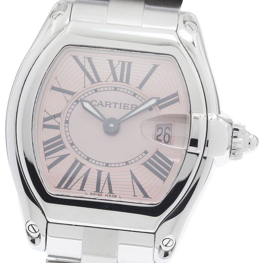 CARTIER Roadster SM W62017V3 Date pink Dial Quartz Ladies Watch_912552