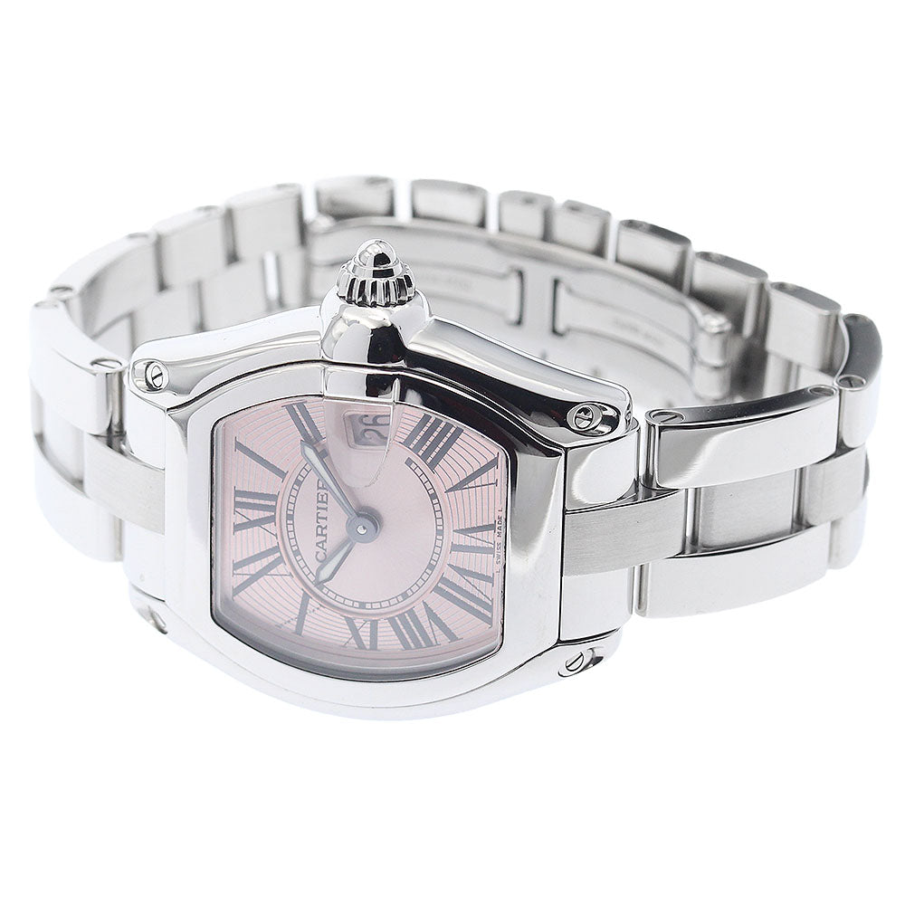CARTIER Roadster SM W62017V3 Date pink Dial Quartz Ladies Watch_912552