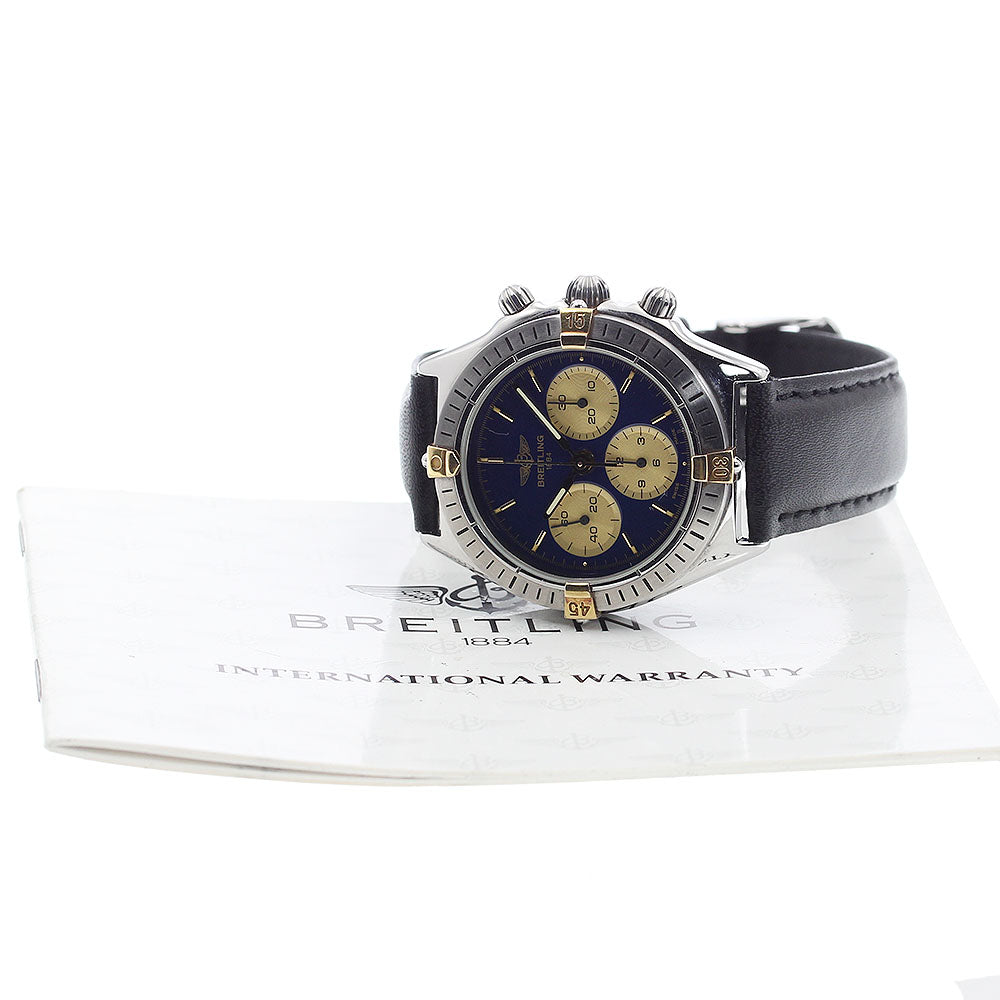 BREITLING Callisto B11047 Chronograph Blue / gold Dial Hand Winding Men's_912585