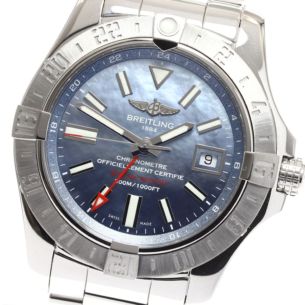 BREITLING Avenger II GMT A32390 Japan limited Blue shell Dial Automatic Men's Watch_912591