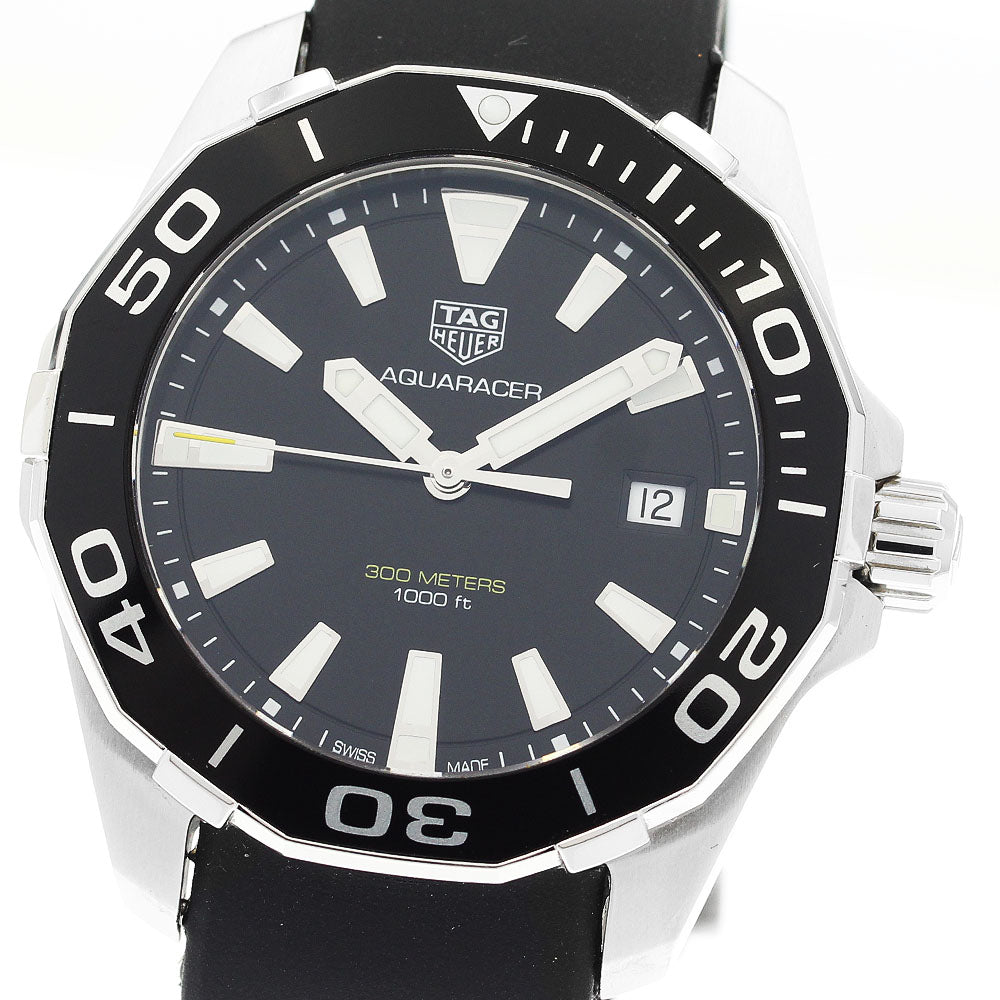 TAG HEUER Aqua racer WAY111A Date Black Dial Quartz Men's Watch_912602