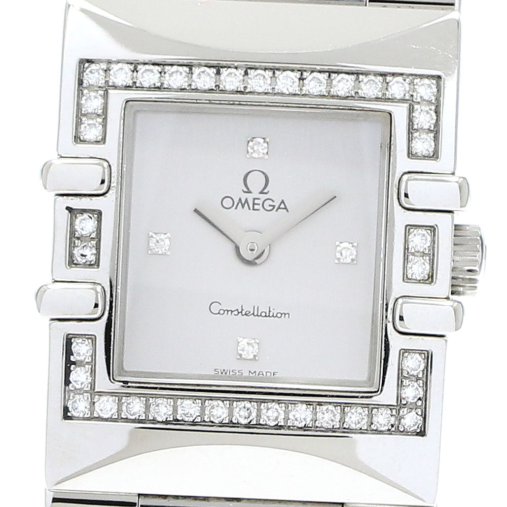 OMEGA Constellation Carre Quadra 1528.36 Diamond bezel 4P Quartz Ladies_912676
