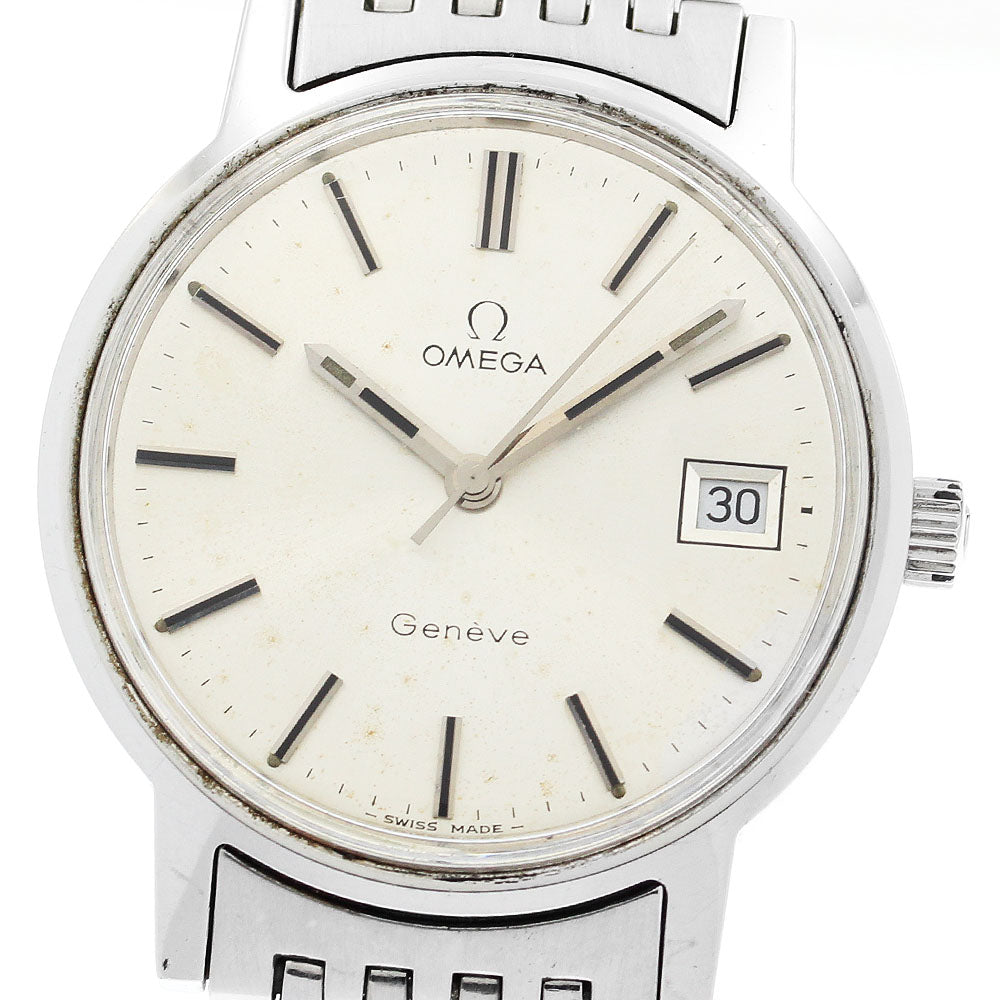 OMEGA Geneve 136.0099 Cal.1030 Date Silver Dial Hand Winding Men's Watch_912683