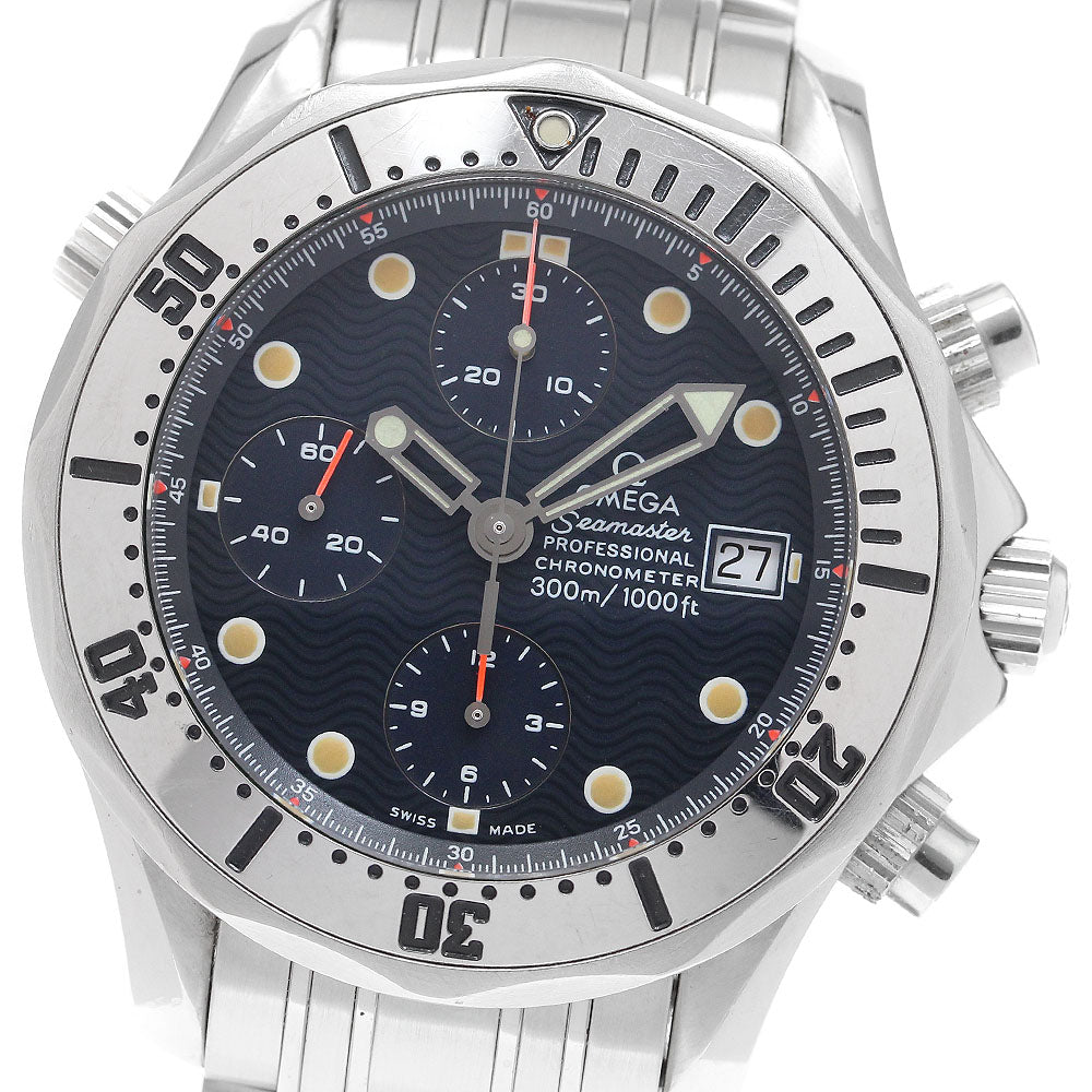 OMEGA Seamaster300 2598.80 Chronograph Navy Dial Automatic Men's Watch_912687