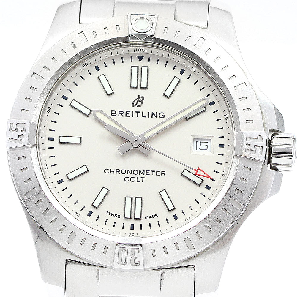 BREITLING colt 41 A17313 Date chronometer white Dial Automatic Men's_912759