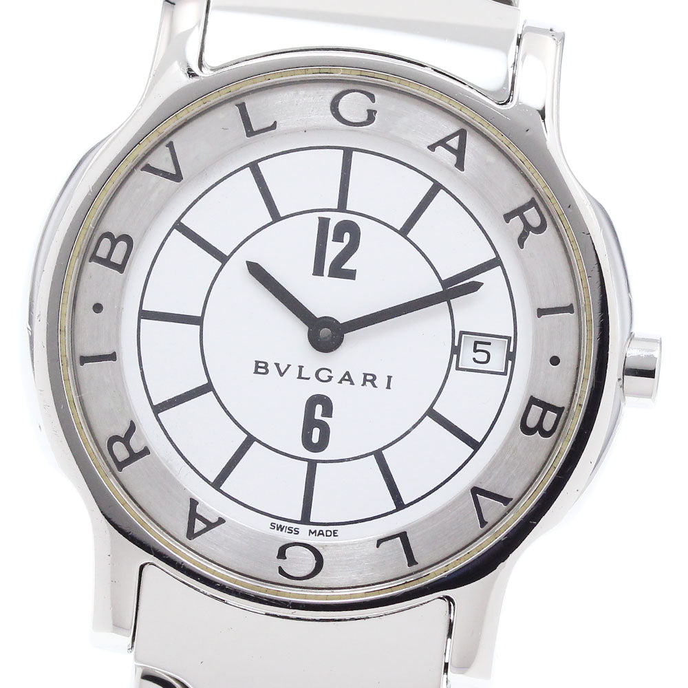 BVLGARI Solo tempo ST35S Date White Dial Quartz Men's Watch_912774