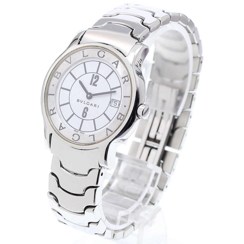 BVLGARI Solo tempo ST35S Date White Dial Quartz Men's Watch_912774