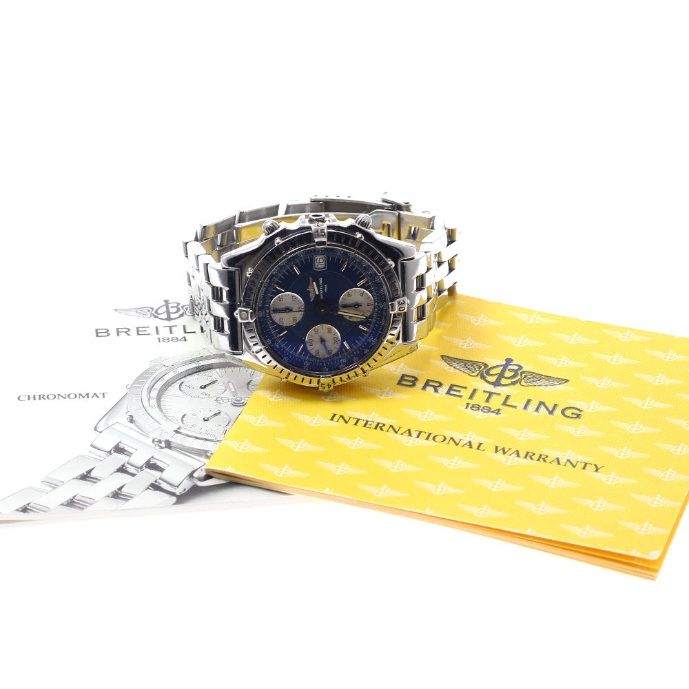 BREITLING Chronomat A13050.1 Chronograph Navy Dial Automatic Men's Watch_912786