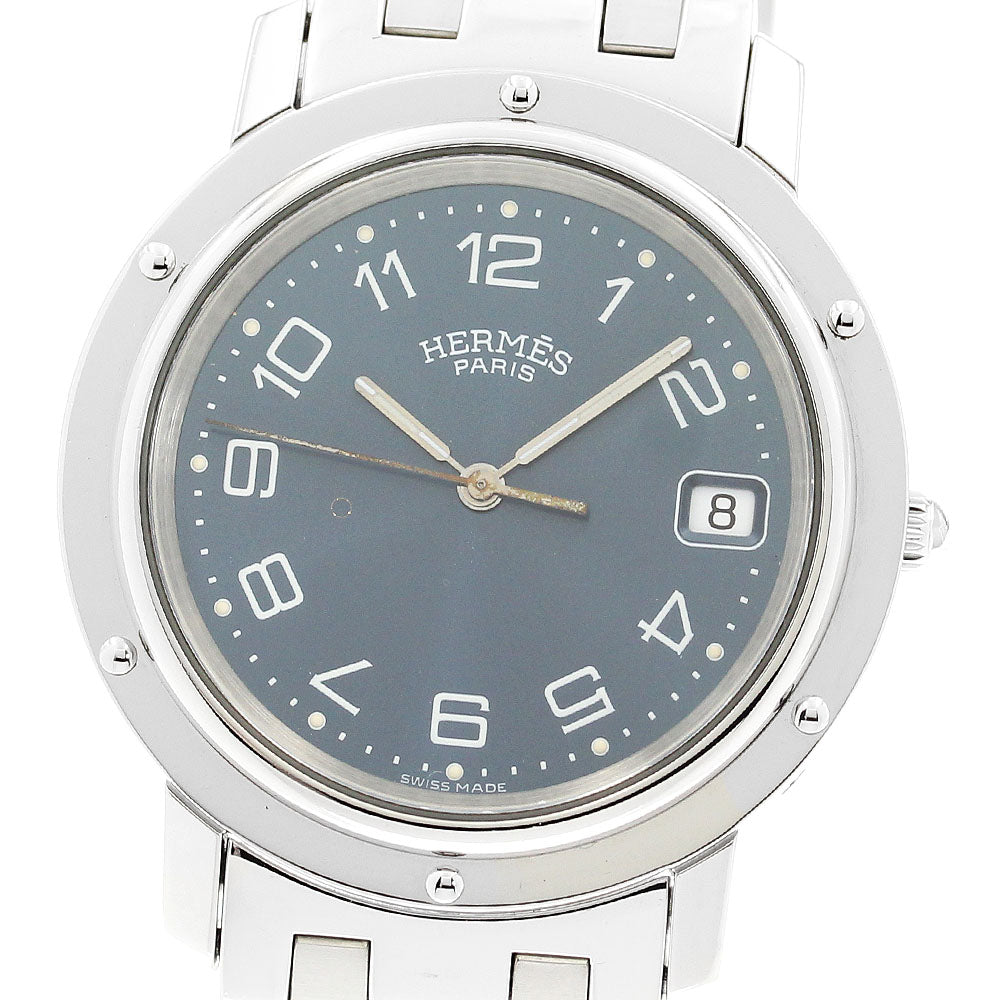 HERMES Clipper CL6.710 Date Navy Dial Quartz Men's Watch_912804