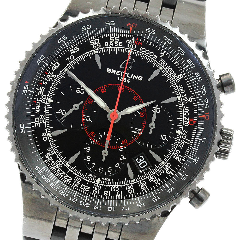 BREITLING Montbrillant 47 Black Steel M23351 Date Automatic Men's Watch_913248