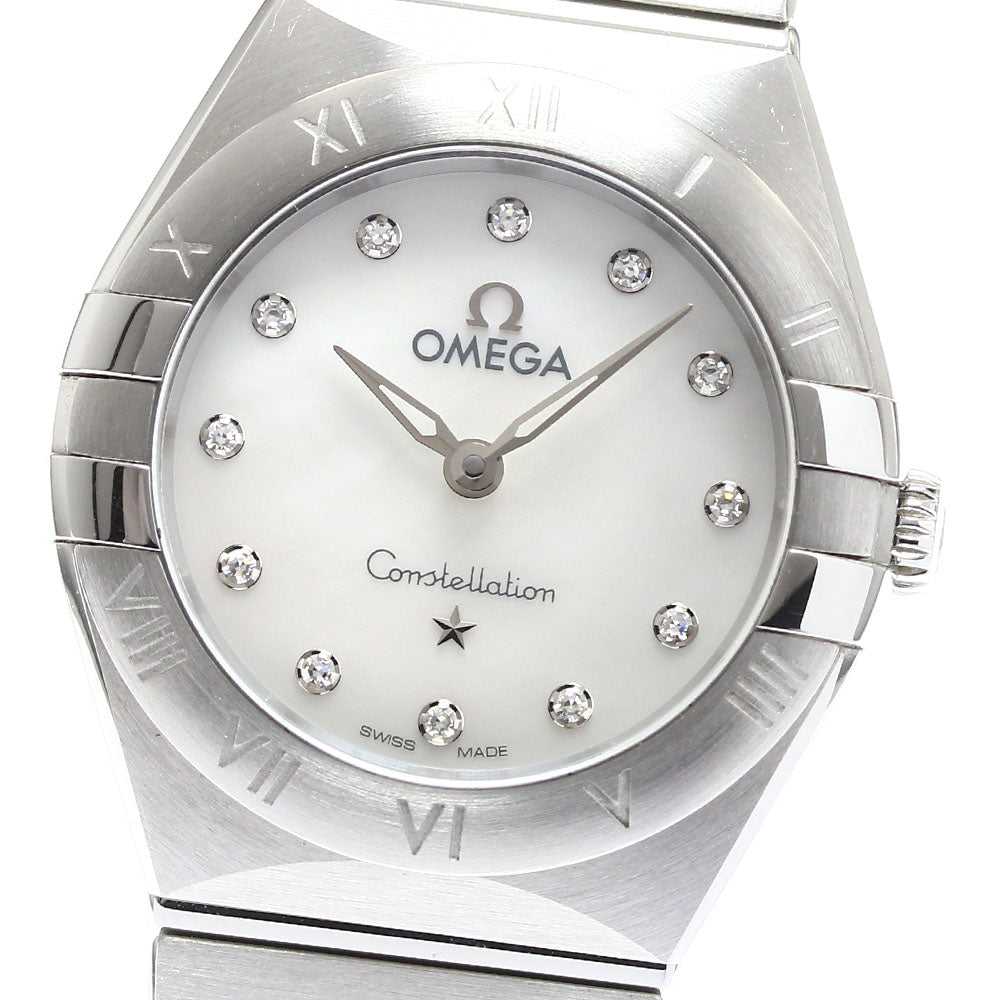 OMEGA Constellation Manhattan 131.10.25.60.55.001 12P diamond White shell Dial Quartz Ladies Watch_913251