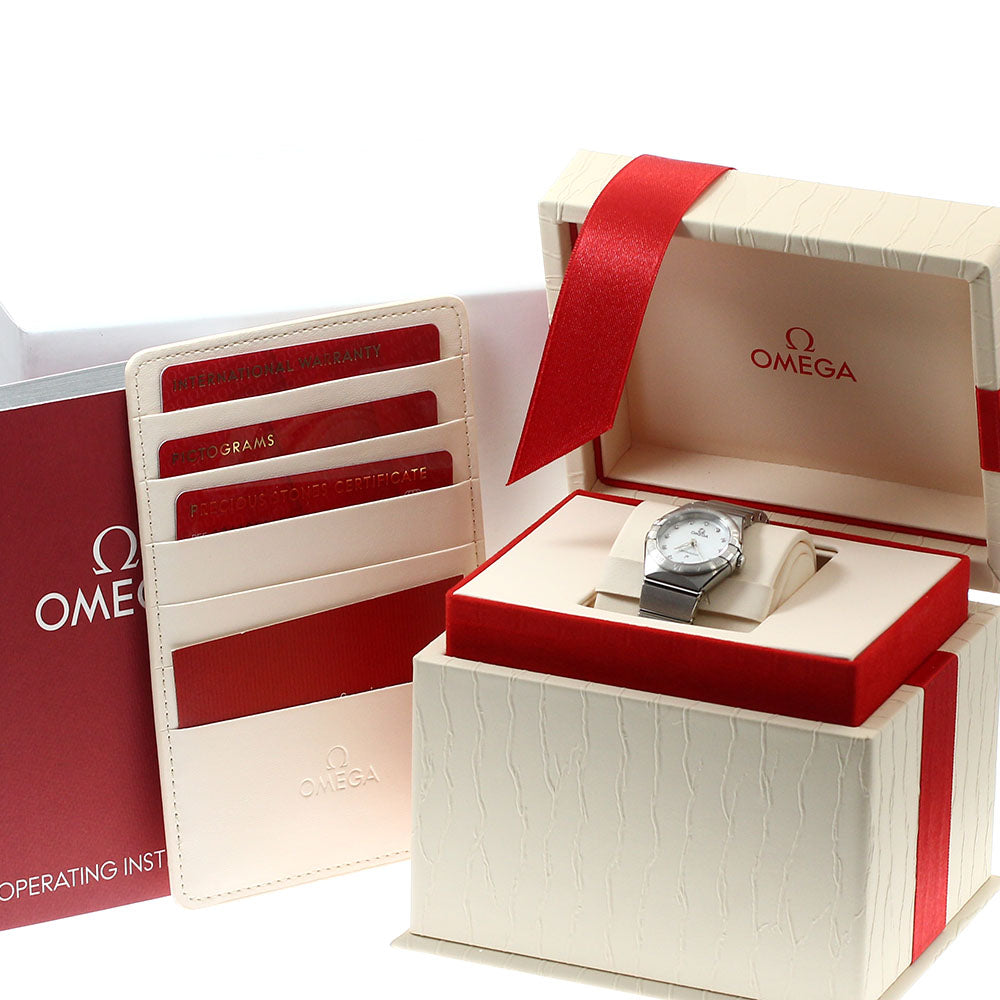 OMEGA Constellation Manhattan 131.10.25.60.55.001 12P diamond White shell Dial Quartz Ladies Watch_913251