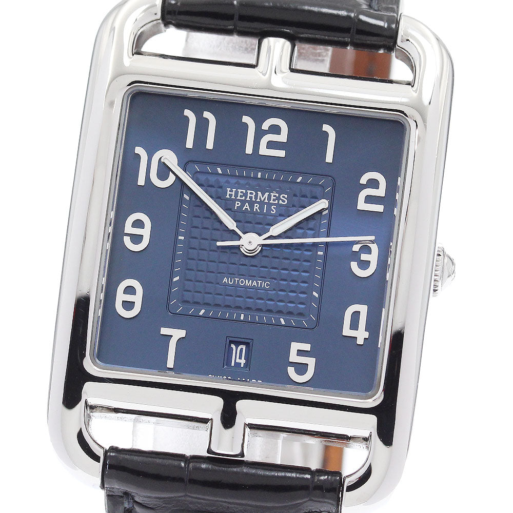 HERMES Cape Cod CD7.810 Date Navy Dial Automatic Men's Watch_913260