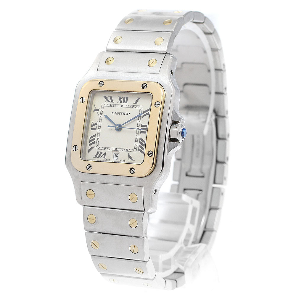 CARTIER Santos GalbeeLM W20011C4 Date SS/YG beige Dial Quartz Men's Watch_913265