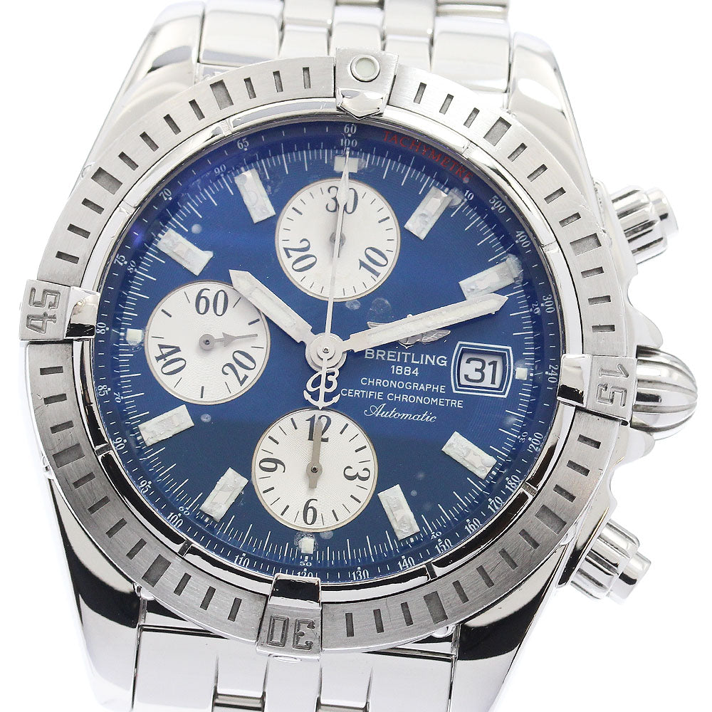 BREITLING Chronomat Evolution A13356 Blue / Silver Dial Automatic Men's_913329