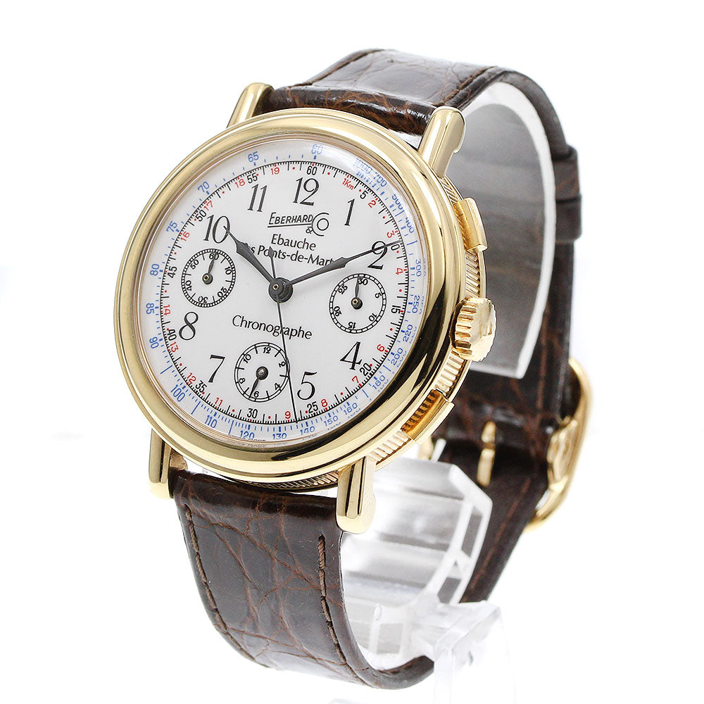EBERHARD 34000 222 Caliber 146HP Chronograph white Dial Hand Winding Men's Watch_913339