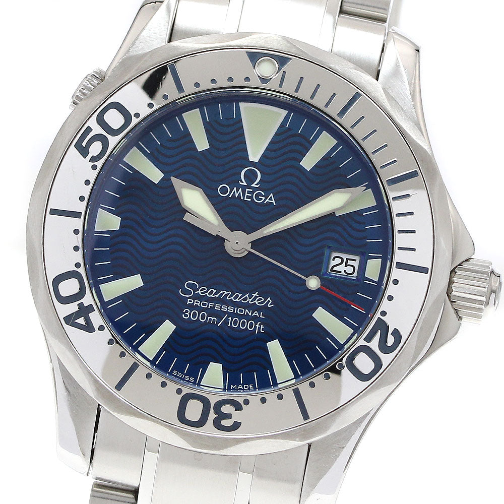 OMEGA Seamaster300 2263.80 Date blue Dial Quartz Boy's Watch_913440