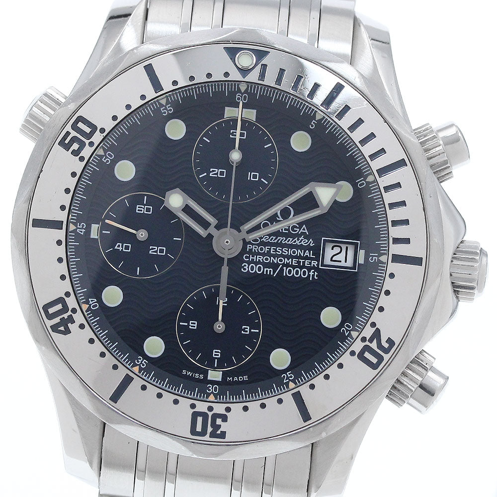 OMEGA Seamaster300 2598.80 Chronograph Navy Dial Automatic Men's Watch_913443
