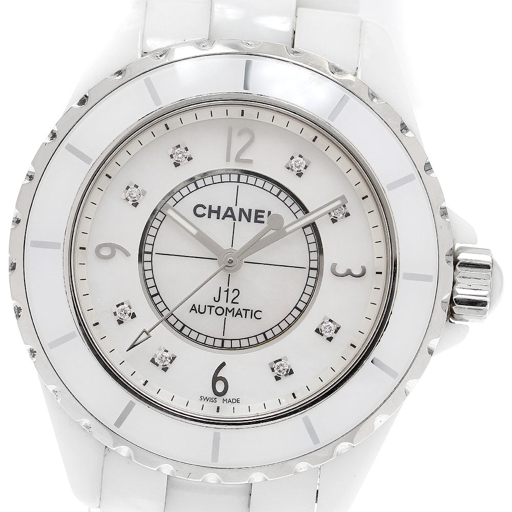 CHANEL J12 H2423 White ceramic 8P diamond White shell Dial Automatic Men's Watch_913444