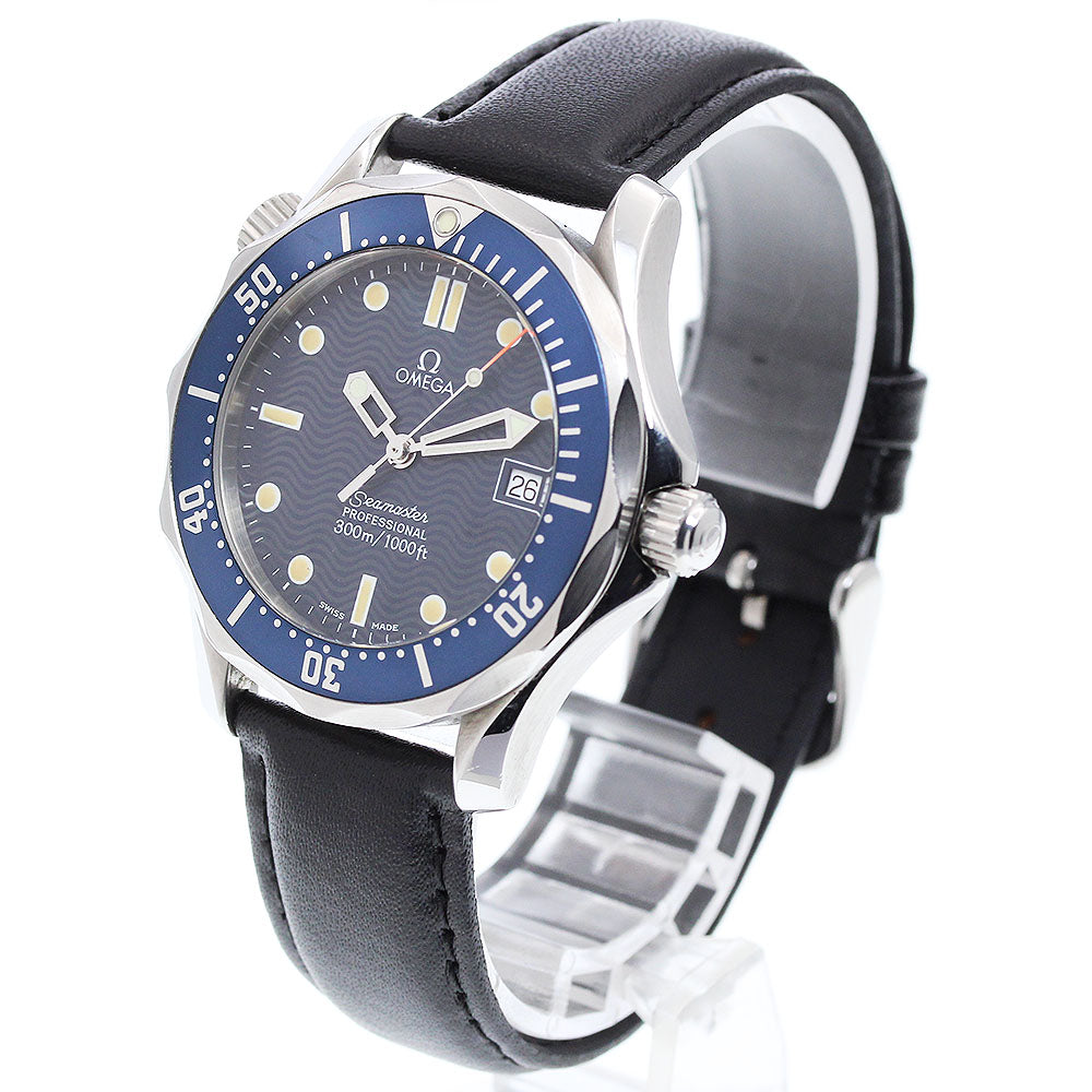 OMEGA Seamaster300 2561.80 Date Navy Dial Quartz Boy's Watch_913455