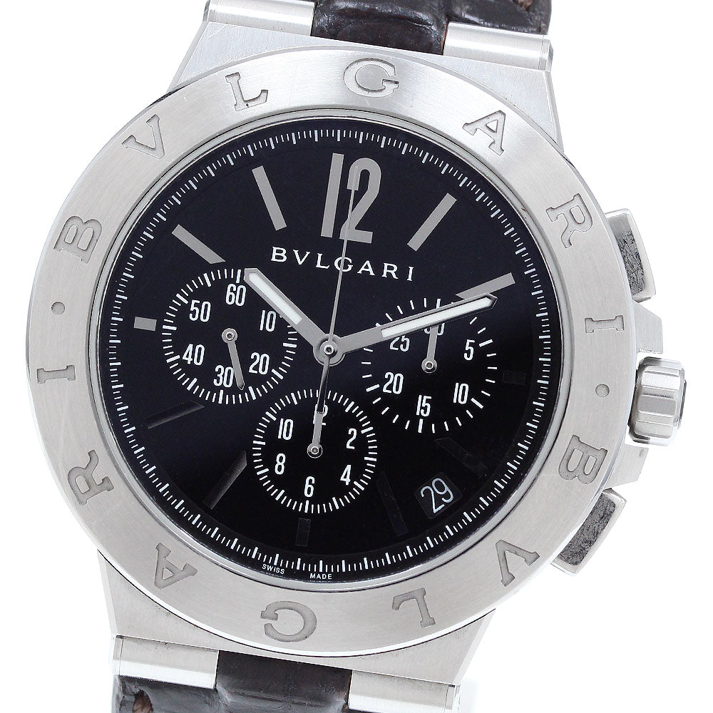 BVLGARI Diagono Verochissimo DG41SCH Chronograph Date black Dial Automatic Men's Watch_913472