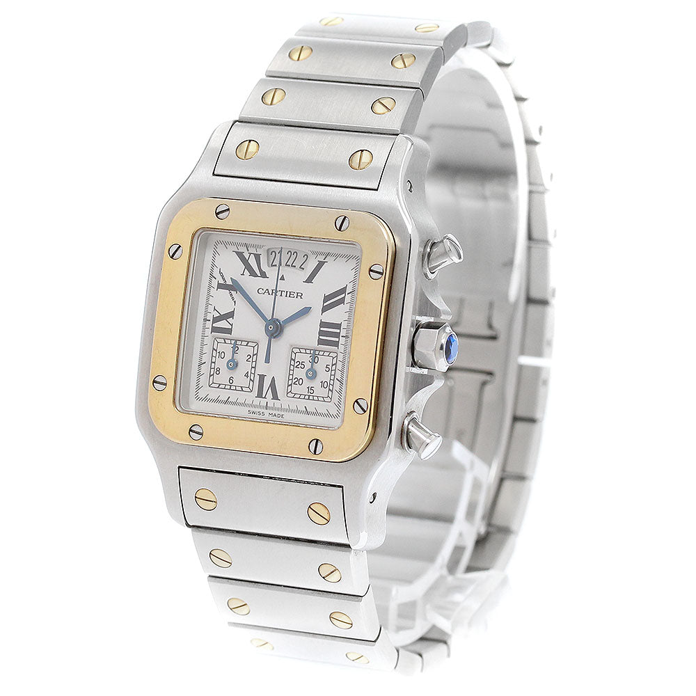 CARTIER Santos Galbee LM Chrono Reflex W20042C4 Quartz Men's Watch_913494