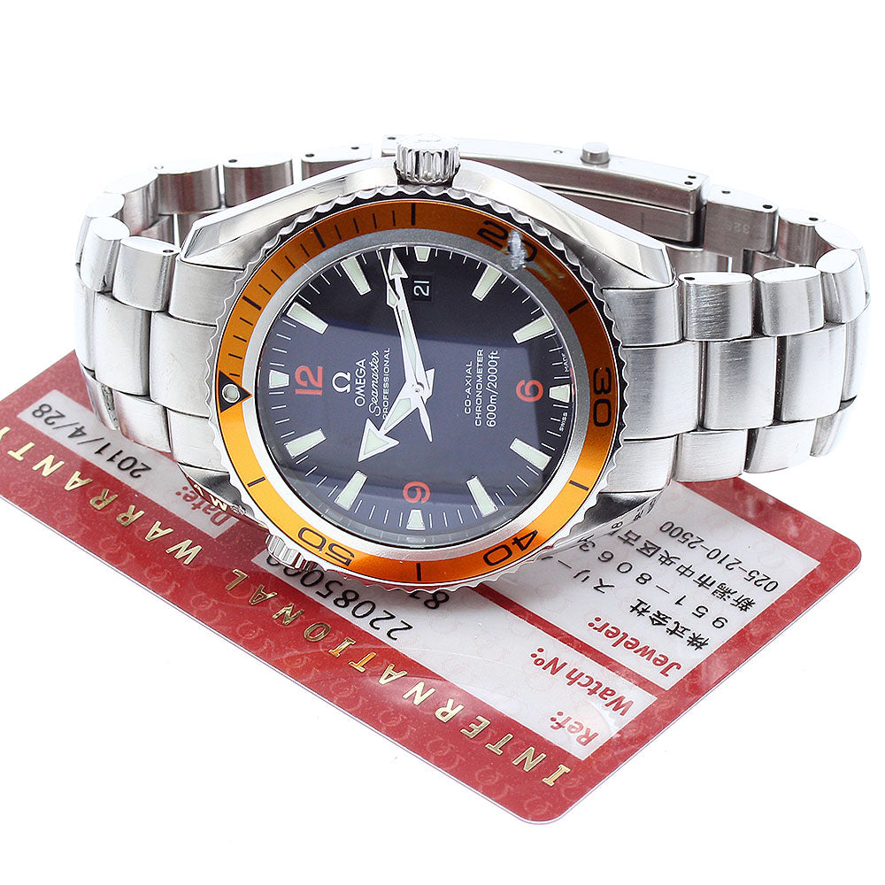 OMEGA Seamaster Planet Ocean 600M 2208.50 Date black Dial AT Men's Watch_913502