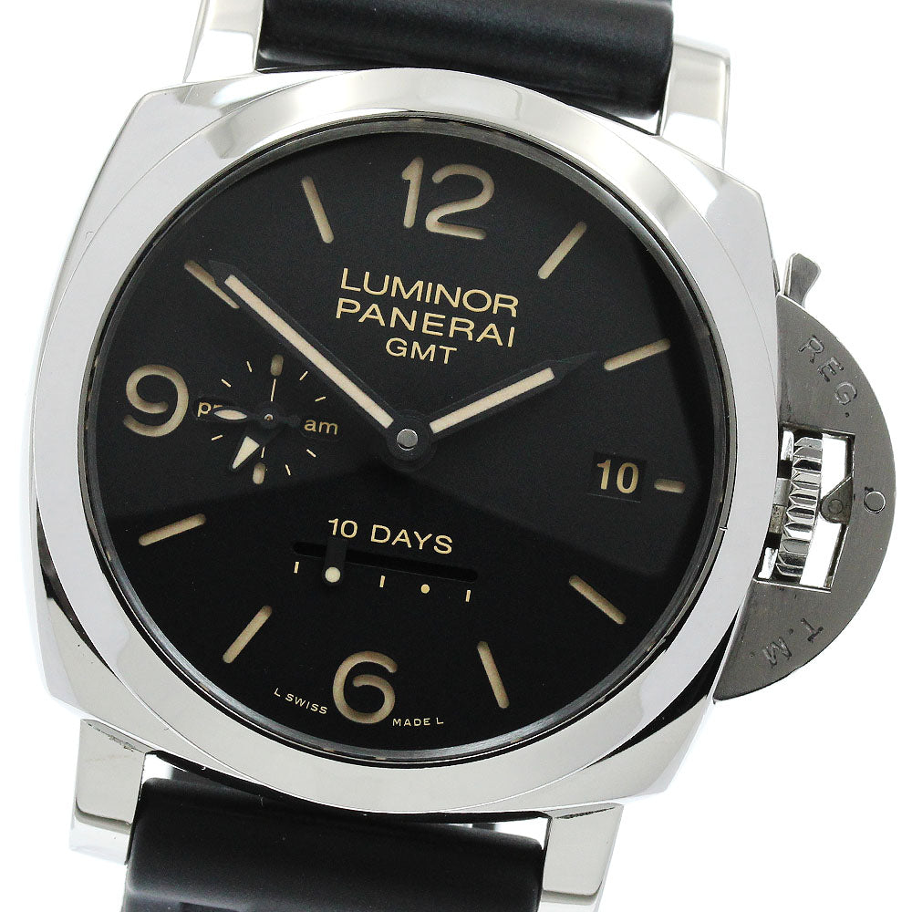 PANERAI Luminor 10 Days GMT Acciaio PAM00533 Date black Dial Automatic Men's Watch_913503