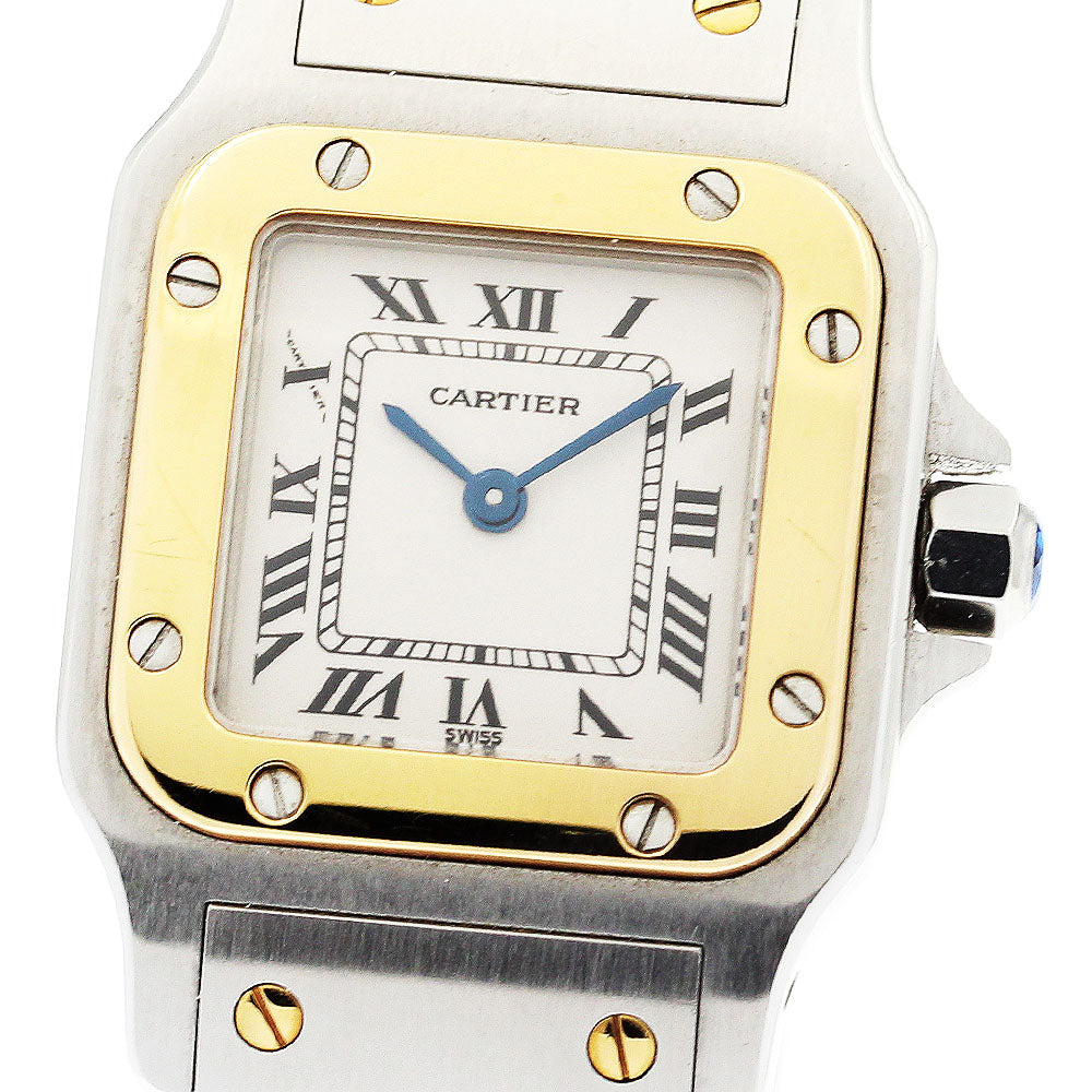CARTIER Santos GalbeeSM W20012C4 Guanyin Buckle Quartz Ladies Watch_913541