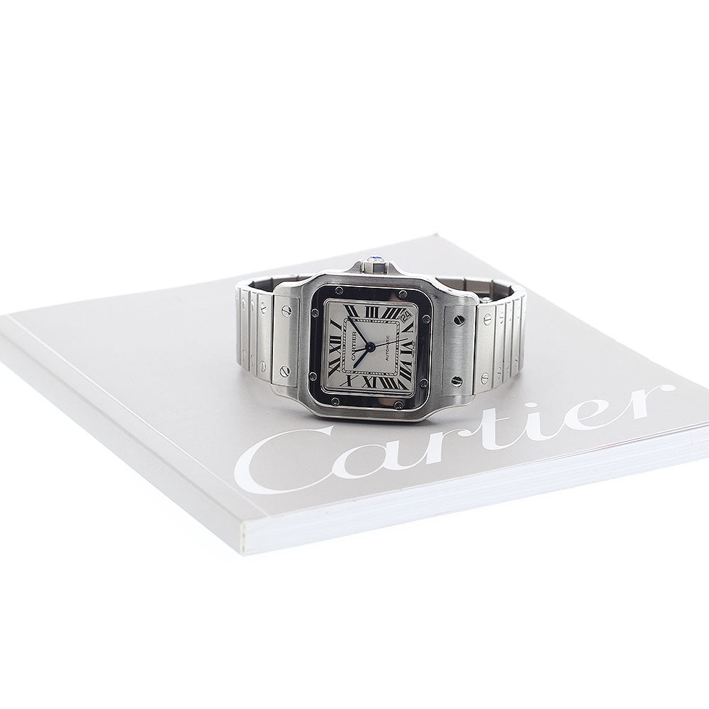 CARTIER Santos GalbeeXL W20098D6 Date Silver Dial Automatic Men's Watch_913542