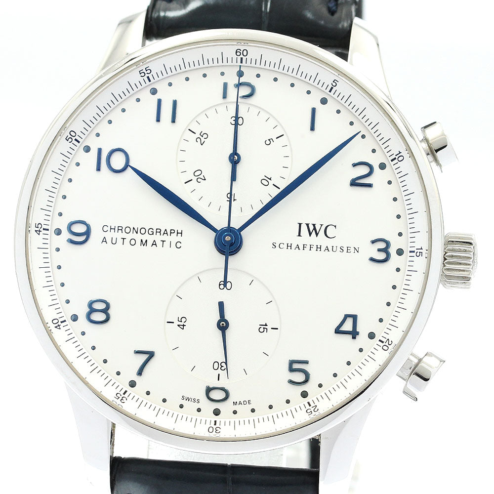 IWC SCHAFFHAUSEN Portugese IW371446 Chronograph Silver Dial Automatic Men's Watch_913557