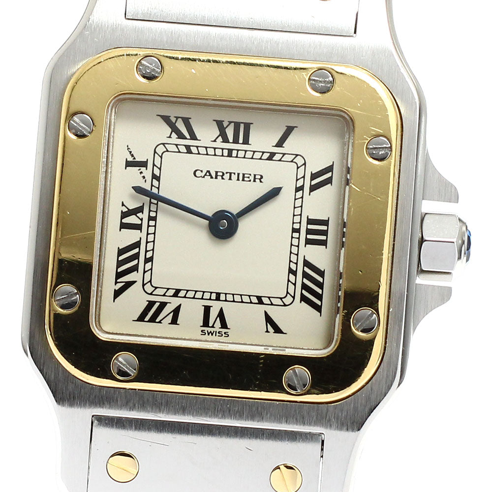 CARTIER Santos GalbeeSM W20012C4 beige Dial Quartz Ladies Watch_913559