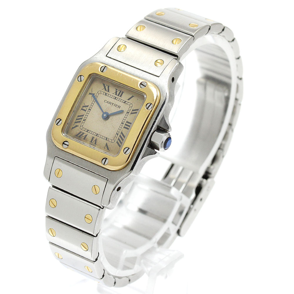 CARTIER Santos GalbeeSM W20012C4 beige Dial Quartz Ladies Watch_913563