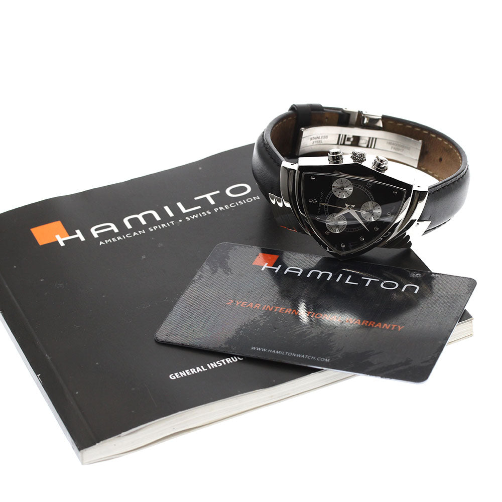 HAMILTON Ventura H244121 Date Black / Silver Dial Quartz Men's Watch_913591