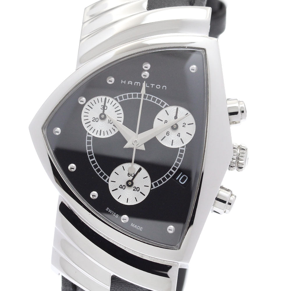 HAMILTON Ventura H244121 Chronograph Black / Silver Dial Quartz Men's_913592