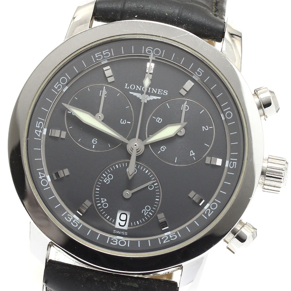 LONGINES Heritage L2.663.4 Date Chronograph gray Dial Quartz Men's Watch_913594