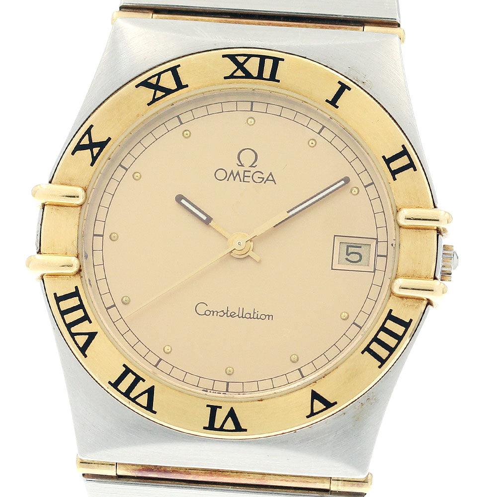 OMEGA Constellation 1210.10 YG bezel Full bar Date Quartz Men's Watch_913604