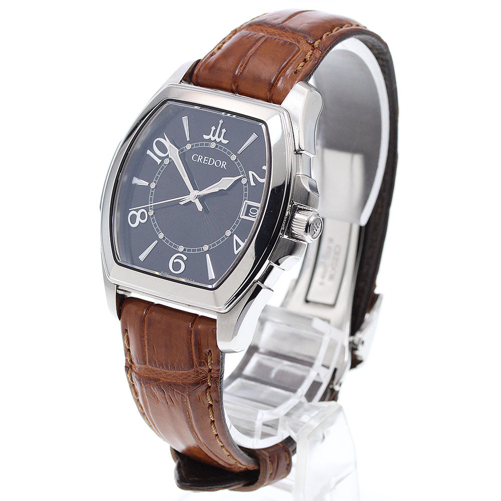 SEIKO CREDOR Pacificique GCAX979/8J82-0AC0 Date black Dial Quartz Men's Watch_913623