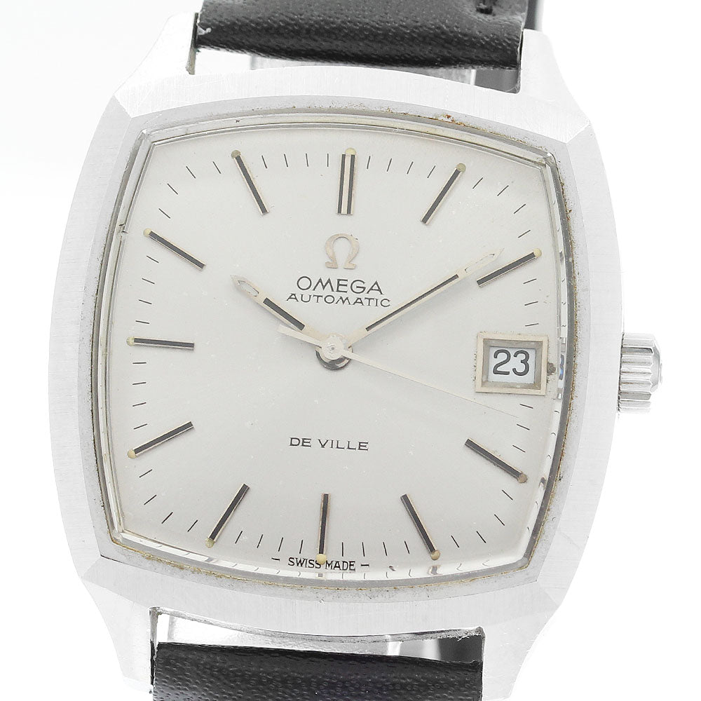 OMEGA De Ville 166075 Square Date cal.1002 Silver Dial Automatic Men's Watch_913635