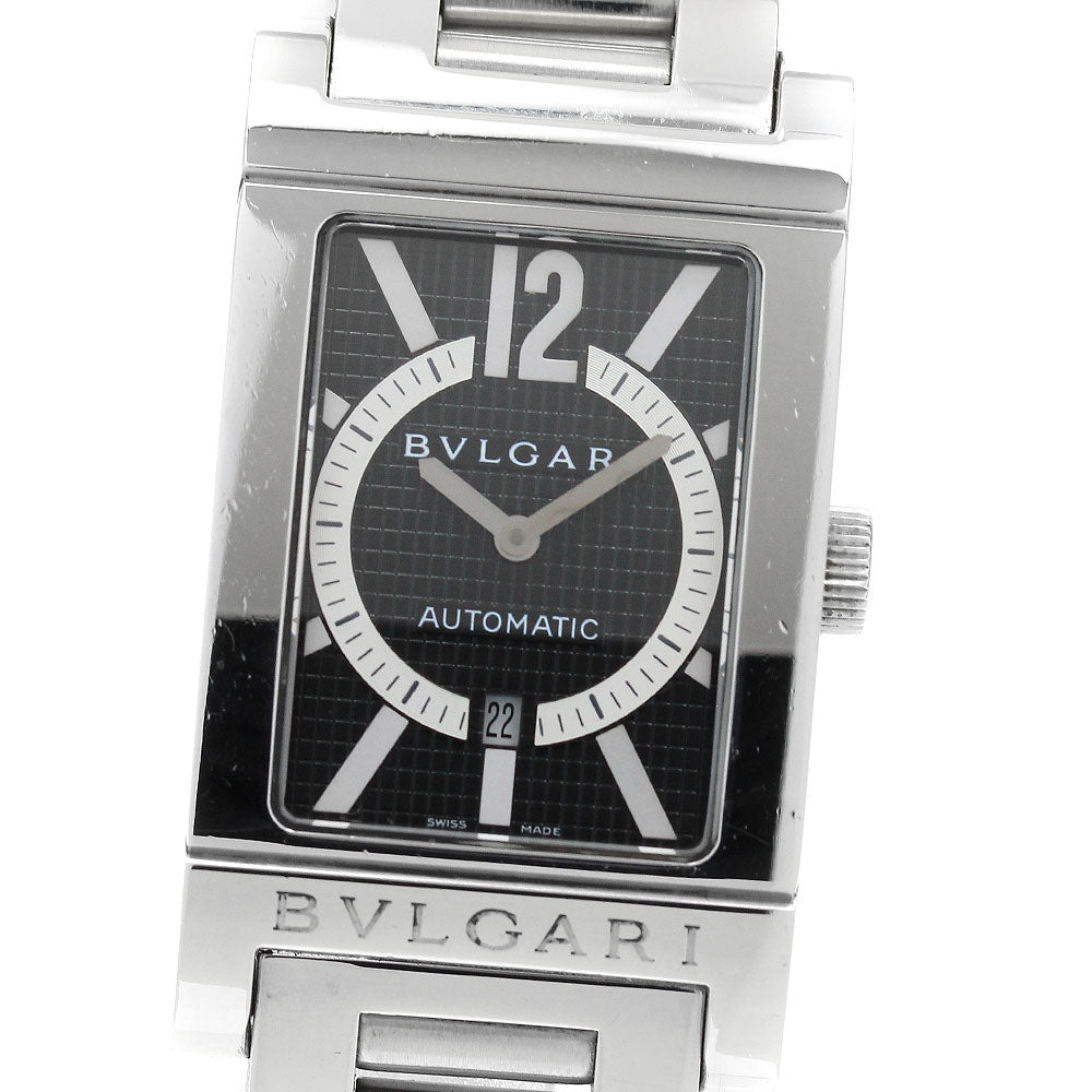 BVLGARI Rettangolo RT45S Date black Dial Automatic Men's Watch_913642