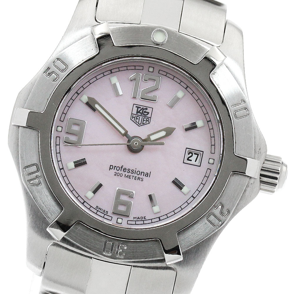 TAG HEUER Exclusive WN1319 Date Pink shell Dial Quartz Ladies Watch_913650