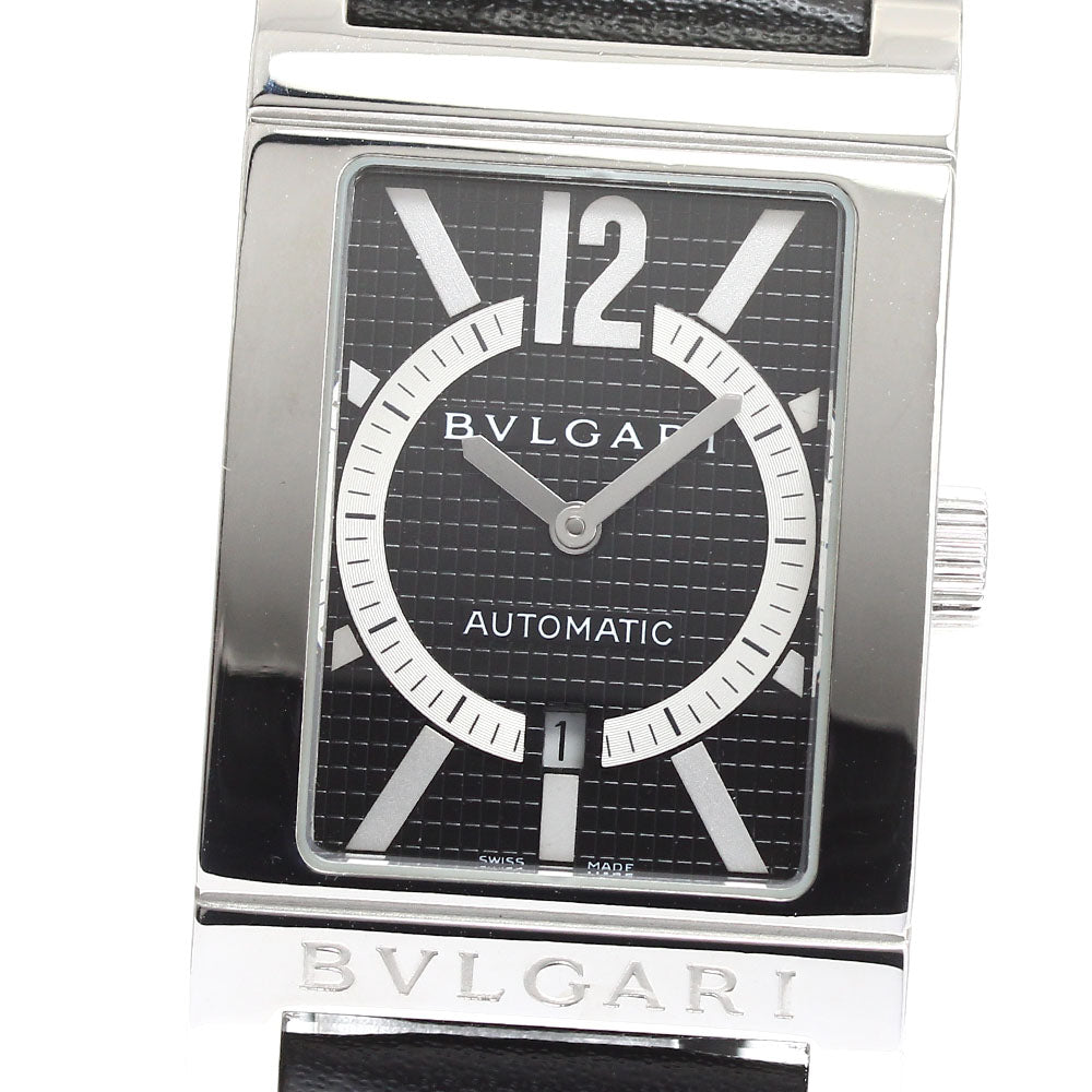 BVLGARI Rettangolo RT45S Date black Dial Automatic Men's Watch_913660