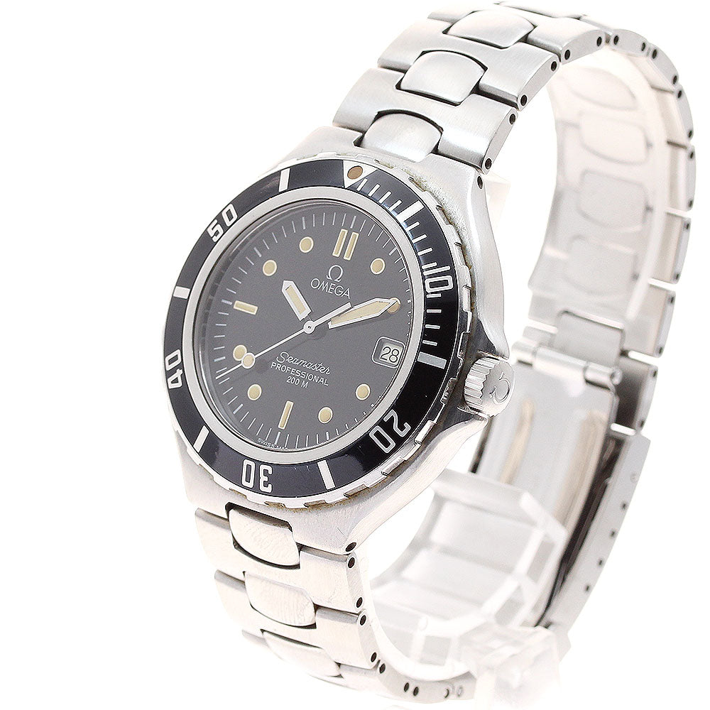 OMEGA Seamaster200m Date black Dial Quartz Men's Watch_913668