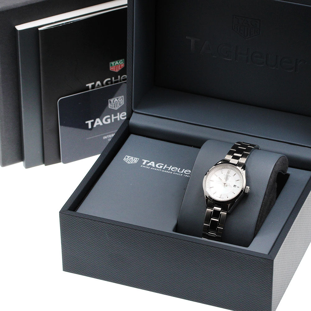 TAG HEUER Carrera WV1415 Date White shell Dial Quartz Ladies Watch_913683