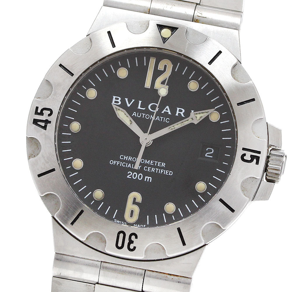 BVLGARI Diagono Scuba SD38S Date black Dial Automatic Men's Watch_913684