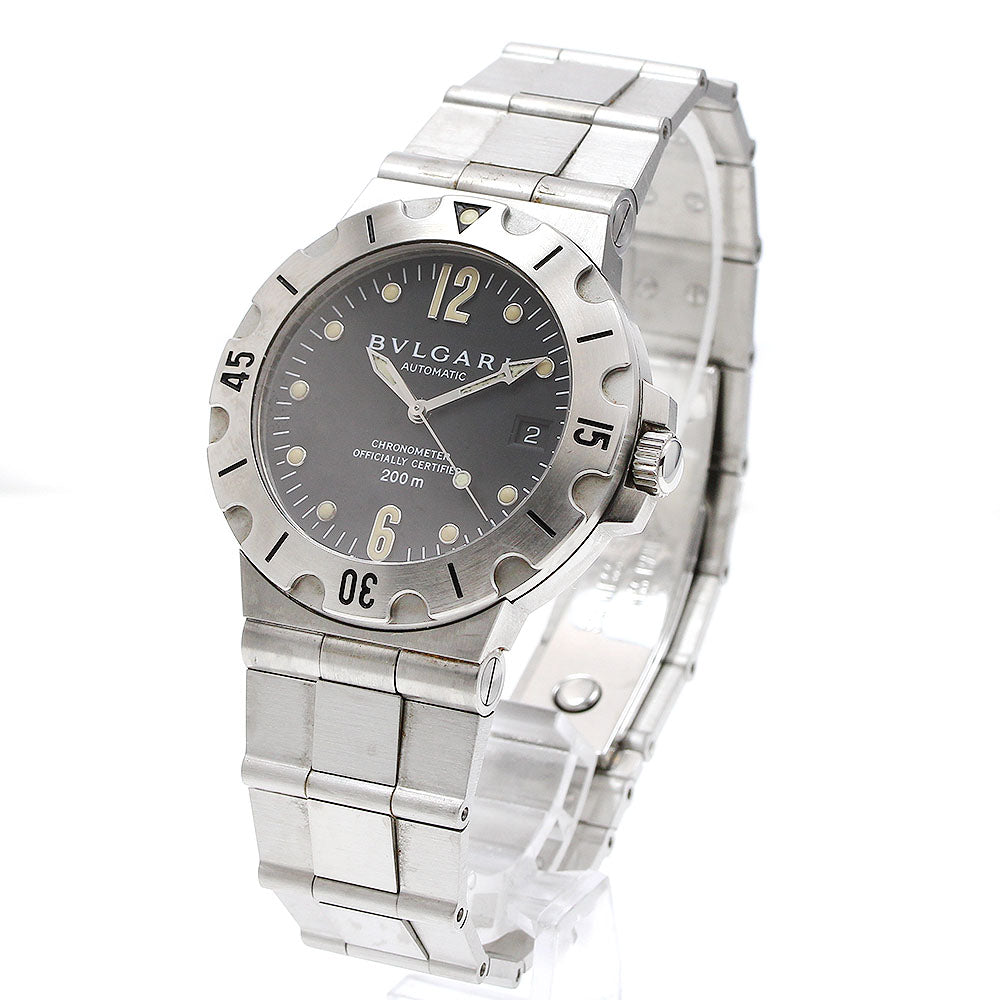 BVLGARI Diagono Scuba SD38S Date black Dial Automatic Men's Watch_913684