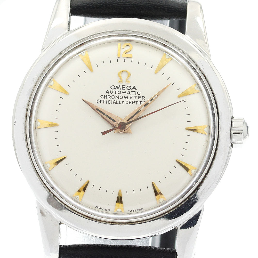 OMEGA 2577-17SC Half Rotor Cal.354 Redial Chronometer Silver Dial Automatic Men's Watch_913689